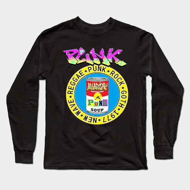 punk rock sticker Long Sleeve T-Shirt by LowEndGraphics